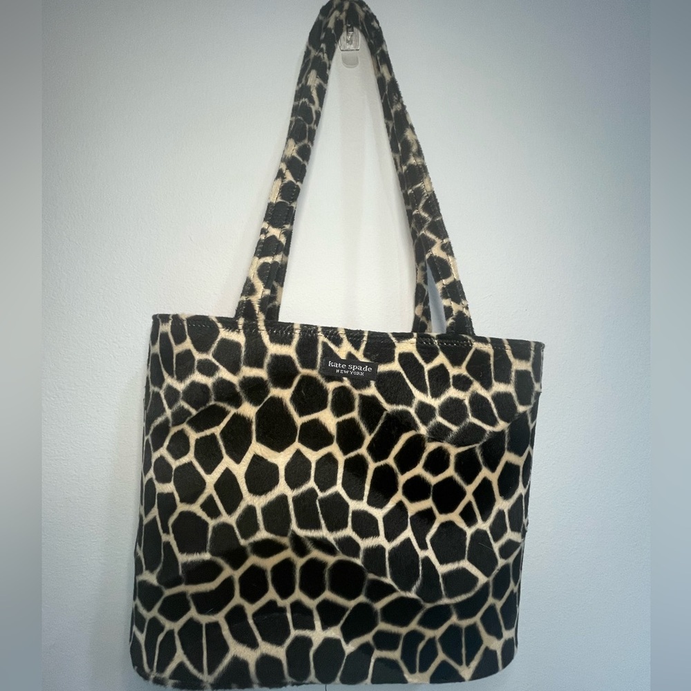 SUPER CUTE Kate Spade New York Faux Fur Signature Giraffe Tote Bag